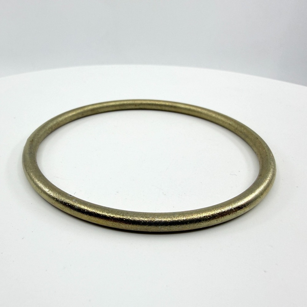 Minimalist Gold Tone Stackable Bangle Bracelet Textured Everyday Gift 8in